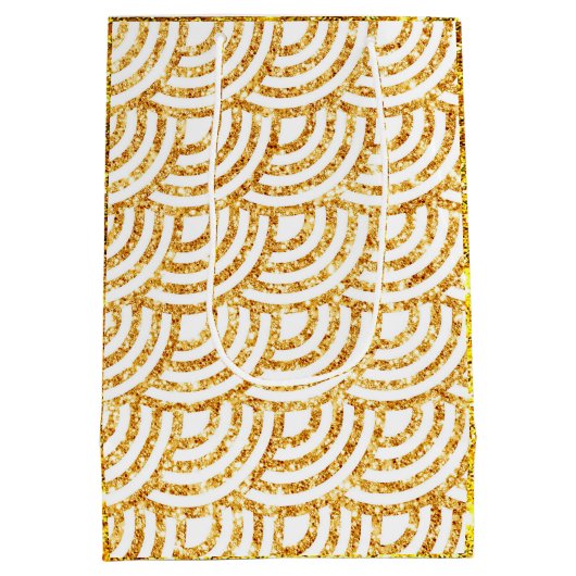 Wave Gold Sun Glitzer Boho Popular Collection Mittlere Geschenktüte (Rückseite)