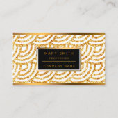 Wave Gold Sun Glitzer Boho Popular Collection Visitenkarte (Vorderseite)