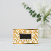 Wave Gold Sun Glitzer Boho Popular Collection Visitenkarte (Stehend Vorderseite)