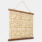Wave Gold Sun Glitzer Boho Popular Collection Wandteppich Mit Holzrahmen (Gewinkelt)