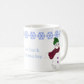 Wave Goodbye Snowman Kaffeetasse (VorderseiteRechts)