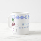 Wave Goodbye Snowman Kaffeetasse (Vorderseite Links)