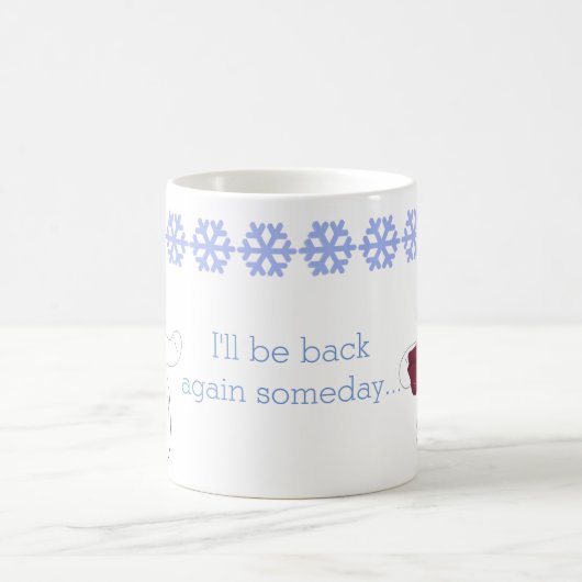 Wave Goodbye Snowman Kaffeetasse (Mittel)