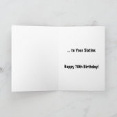 Wave Goodbye Your 60ties - Happy 70th Birthday Karte (Innenseite)