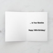 Wave Goodbye Your 90ties - Happy 100th! Karte (Innenseite)
