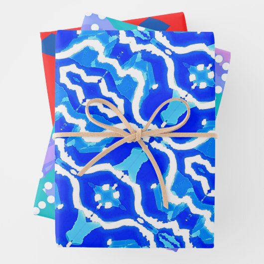 Wave gradient digital background geschenkpapier set (Beispiel)