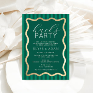 Wave Green Stripe Hucks Einladung zur Party