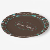 Wave Hand Drawn Stripe Muster ID597 Pappteller (Schrägansicht)