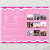 Wave Hot Pink Brautparty Game and Menu Booklet (Rückseite)