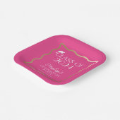 Wave Hot Pink Graduation Party Willkommen Pappteller (Gewinkelt)