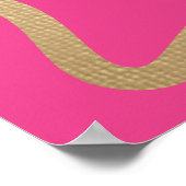 Wave Hot Pink Graduation Party Willkommen Poster (Ecke)