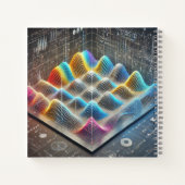 Wave Interference Book Cover Vibrant Physics  Notizblock (Rückseite)