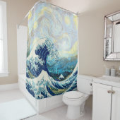 WAVE KANAGAWA IN STARRY NIGHT HINTERGRUND DUSCHVORHANG (Beispiel)