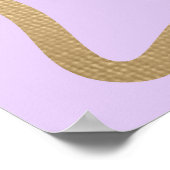 Wave Light Lila Gold Graduation Party Willkommen Poster (Ecke)