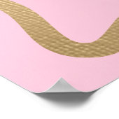 Wave Light Pink Gold Graduation Party Willkommen Poster (Ecke)