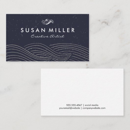 Wave Lines Creative Visitenkarte (Vorne/Hinten)