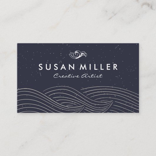 Wave Lines Creative Visitenkarte (Vorderseite)