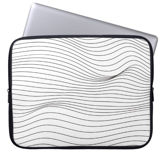 Wave Lines Muster Abstrakt Background.art, wave, Laptopschutzhülle (Vorderseite)