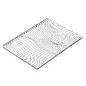 Wave Lines Muster Abstrakt Background.art, wave, Notizblock (Linke Seite)