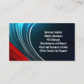 Wave Logo Patriotic Red White Blue Star Contractor Visitenkarte (Rückseite)