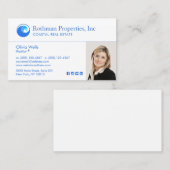 Wave Logo Real Anwesen Agent Foto Visitenkarte (Vorne/Hinten)