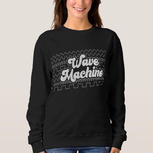 Wave Machine Synthesizer Synthwave Waveform Sweatshirt (Vorderseite)