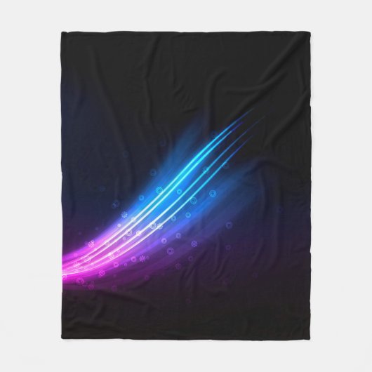 Wave Malerei zeichnend künstlerisch Fleecedecke (Vorderseite)