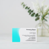 Wave Margin - Cyan Visitenkarte (Stehend Vorderseite)