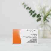 Wave Margin - Orange Visitenkarte (Stehend Vorderseite)