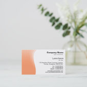 Wave Margin - Peach Visitenkarte (Stehend Vorderseite)