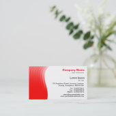 Wave Margin - Red Visitenkarte (Stehend Vorderseite)