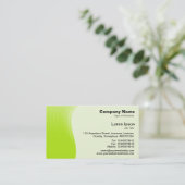 Wave Margin v2 - Gelbes Grün Visitenkarte (Stehend Vorderseite)