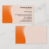 Wave Margin v2 - Orange Visitenkarte (Vorne/Hinten)