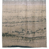 Wave Marks Muster auf Beach Sand Duschvorhang (Vorderseite)