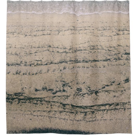 Wave Marks Muster auf Beach Sand Duschvorhang (Vorderseite)