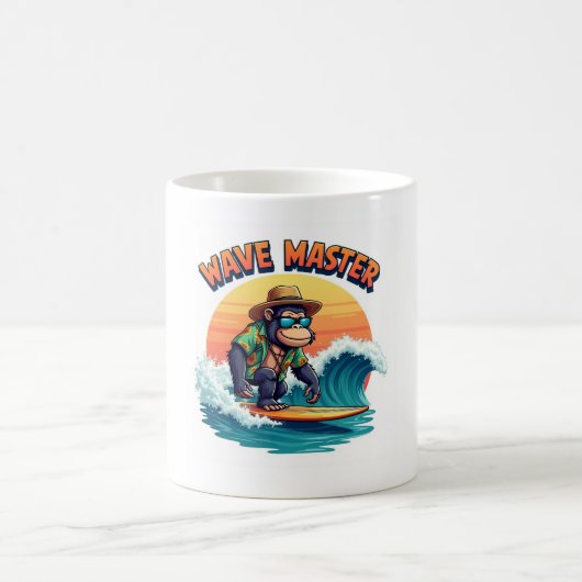 Wave Master 🦍 Funny Gorilla Surf Tasse (Mittel)