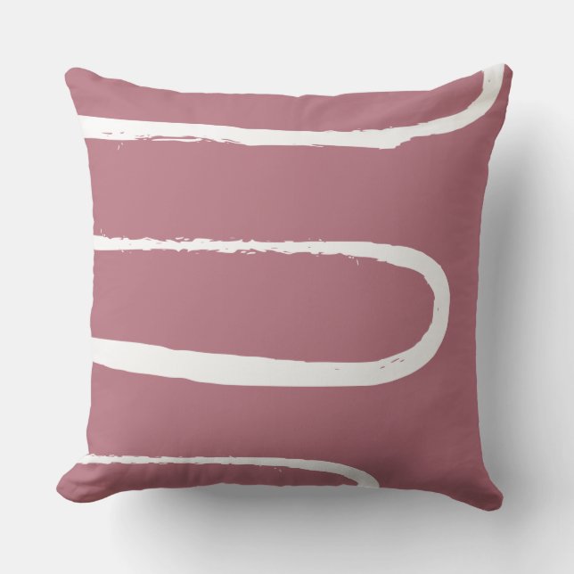 Wave Mauve Pink Kissen (Vorderseite)