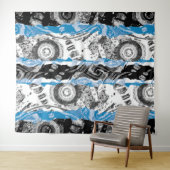Wave Mechanism – Abstract Extra-Large Tapestry Wandteppich (Beispiel (Horizontal))