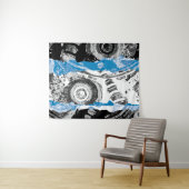 Wave Mechanism – Abstract Medium Tapestry Wandteppich (Beispiel (Horizontal))