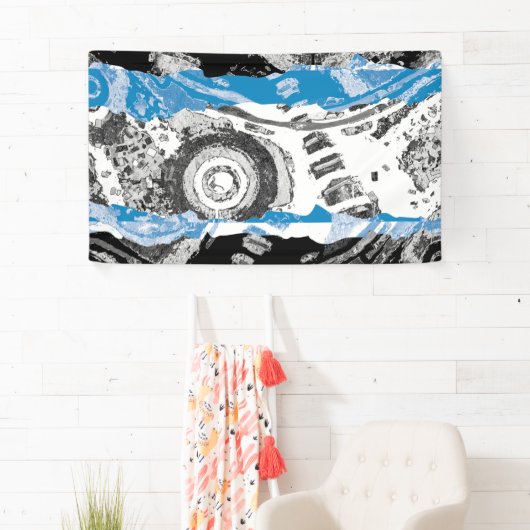 Wave Mechanism – Abstract Vinyl Banner (3' x 5') (Insitu)