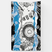 Wave Mechanism – Abstract Vinyl Banner (3' x 5') (Vertikal)