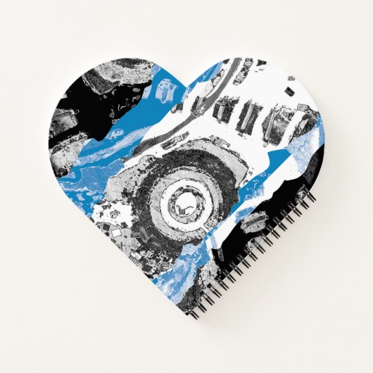 Wave Mechanism – Custom Spiral Notebook 8.5" x 11 Notizblock (Rückseite)