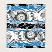 Wave Mechanism Horizontal Tent Fold Business Card Visitenkarten (Innenseite Aufgefaltet)