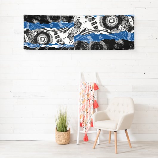 Wave Mechanism Symmetrical Abstract Vinyl Banner (Insitu)