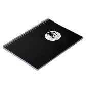 Wave Mon Notizbuch Schwarz Notizblock (Linke Seite)