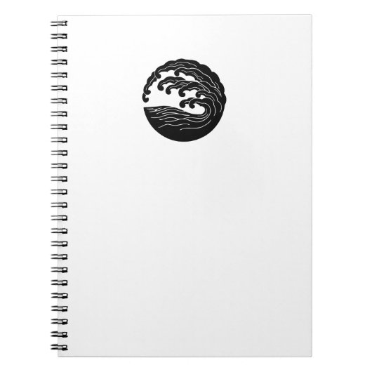 Wave Mon Notizbuch Weiß Notizblock (Vorderseite)