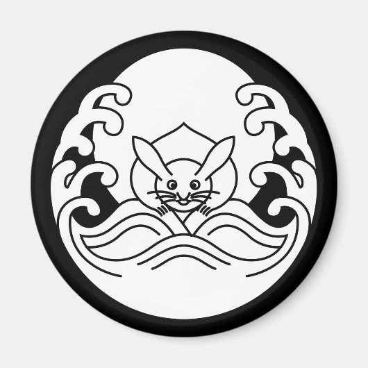 Wave Mond Kaninchen Magnet (Vorne)