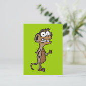 Wave Monkey Postkarte (Stehend Vorderseite)