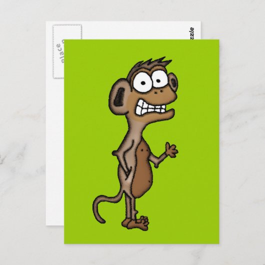 Wave Monkey Postkarte (Vorne/Hinten)