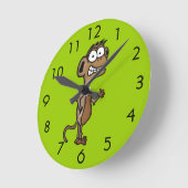 Wave Monkey Runde Wanduhr (Winkel)
